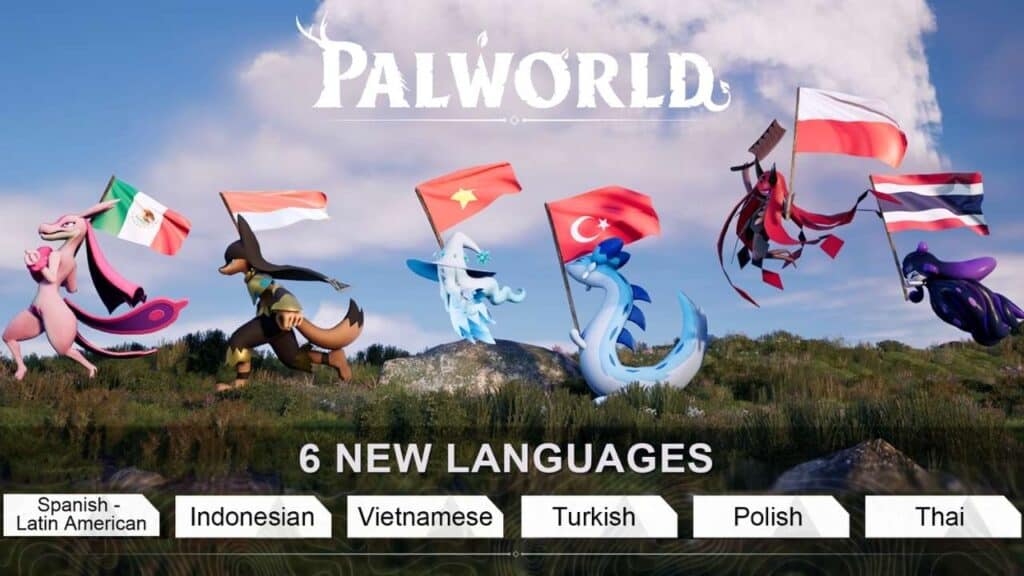 Palworld yeni eklenen diller