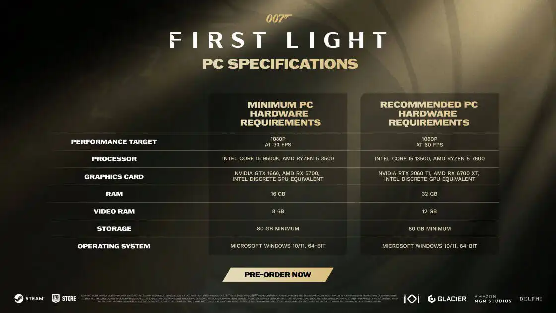 007 First Light Sistem Gereksinimleri