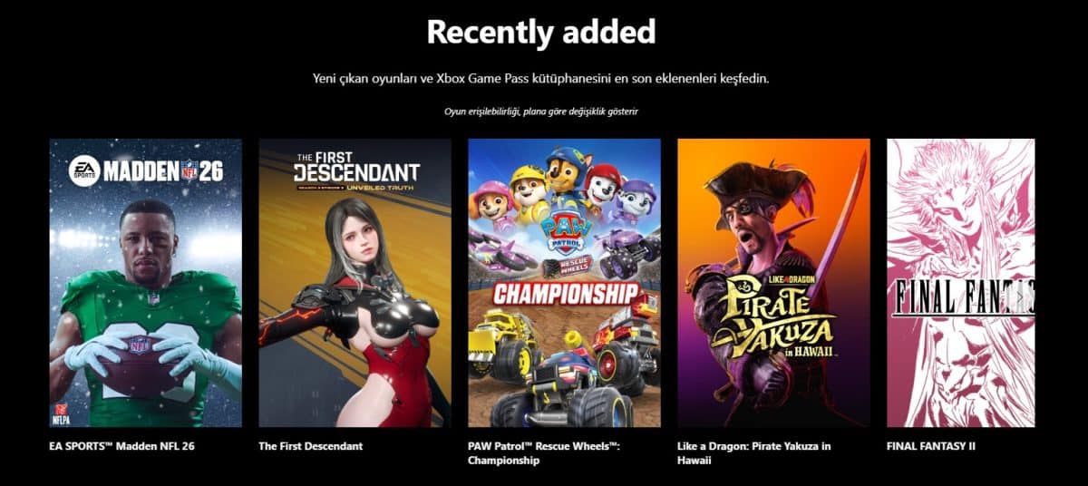 Xbox Game Pass kütüphanesine iki yeni oyun