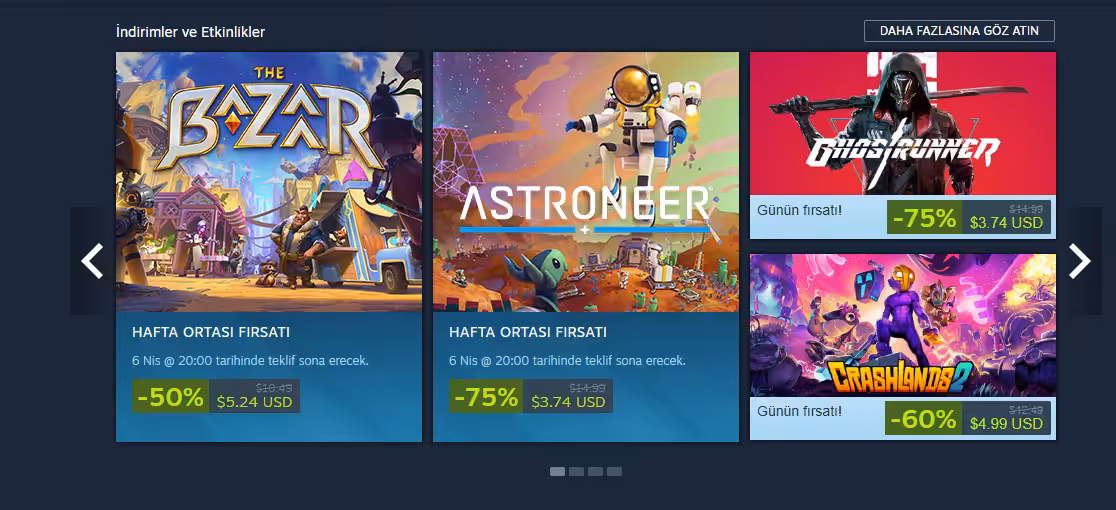 Steam Ana Sayfası