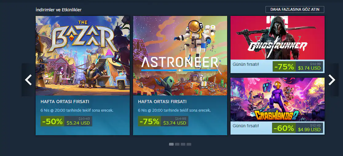 Steam Ana Sayfası