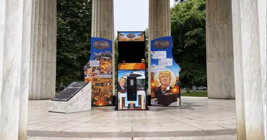 trump karşıtı arcade makineleri