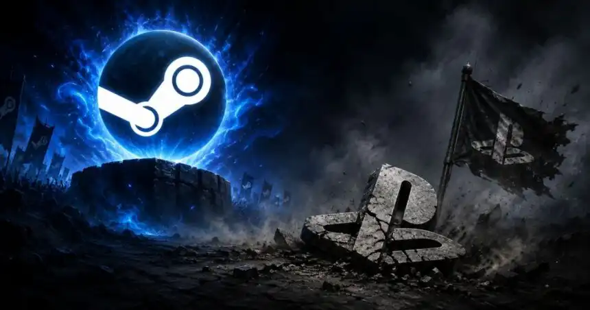 steam ilk kez playstation'a bu kadar büyük fark attı